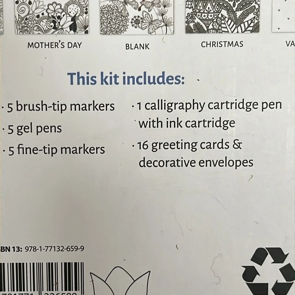Brand New Mindful Color & Gift All-Occasion Cards Stationary Calligraphy Markers
